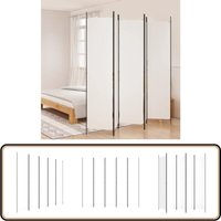 5-tlg. Paravent Weiß 250x220 cm Stoff - Paravent - Raumteiler - Zimmerabtrennung - Wohnraumgestaltung - Privacy Screen von VIDAXL