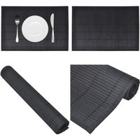Vidaxl - 6 Bambus-Platzdeckchen 30 x 45 cm Schwarz - Tischset - Tischsets - Home & Living - Schwarz von VIDAXL