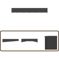 6-teiliges Windschutzgewebe 800 x 120 cm Anthrazit - Windschutz - Sonnenblende - Gartenzubehör - Sichtschutz - Privacy Screen von VIDAXL