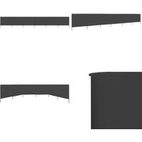 6-teiliges Windschutzgewebe 800 x 160 cm Anthrazit - Windschutz - Faltwand - Sichtschutz - Privacy Screen - Gartenzubehör - Home & Living von VIDAXL
