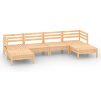 6-tlg. Garten-Lounge-Set Massivholz Kiefer vidaXL206275 von BONNEVIE