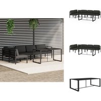 Vidaxl - 6-tlg. Garten-Lounge-Set mit Kissen Aluminium Anthrazit - Gartensessel - Lounge Set - Gartenmöbel - Alu Möbel - Anthrazit von VIDAXL