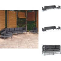 6-tlg. Garten-Lounge-Set mit Kissen Kiefer Massivholz - Gartengestühl - Lounge Set - Gartenmöbel - Outdoor Möbel - Rattan Gartenmöbel 6-tlg. Garten-Lounge-Set mit Kissen Kiefer Massivholz - Gartengestühl - Lounge Set - Gartenmöbel - Outdoor Möbel - Rattan Gartenmöbel von VIDAXL