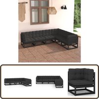6-tlg. Garten-Lounge-Set mit Kissen Massivholz Kiefer - Garten Lounge Set - Kiefernholzmöbel - Outdoor Möbel - Gartenmöbel - Loungemöbel 6-tlg. Garten-Lounge-Set mit Kissen Massivholz Kiefer - Garten Lounge Set - Kiefernholzmöbel - Outdoor Möbel - Gartenmöbel - Loungemöbel von VIDAXL