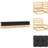 6-tlg. Garten-Lounge-Set mit Kissen Massivholz Kiefer - Gartensofa - Loungemöbel - Gartenmöbel Set - Rattan Möbel - Kiefernholzmöbel 6-tlg. Garten-Lounge-Set mit Kissen Massivholz Kiefer - Gartensofa - Loungemöbel - Gartenmöbel Set - Rattan Möbel - Kiefernholzmöbel von VIDAXL