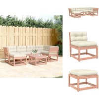 6-tlg. Garten-Sofagarnitur mit Kissen Massivholz Douglasie - Gartensofas - Gartenmöbeln - Lounge Set - Esszimmergarnitur - Terrassenmöbel 6-tlg. Garten-Sofagarnitur mit Kissen Massivholz Douglasie - Gartensofas - Gartenmöbeln - Lounge Set - Esszimmergarnitur - Terrassenmöbel von VIDAXL