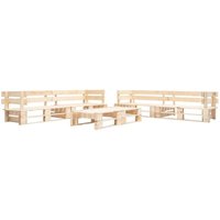 6-tlg. Paletten-Lounge-Set Holz Natur Vidaxl von VIDAXL