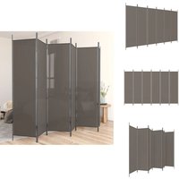 6-tlg. Paravent Anthrazit 300x200 cm Stoff - Paravent - Raumteiler - Zimmerteilung - Sichtschutz - Wohnraumgestaltung 6-tlg. Paravent Anthrazit 300x200 cm Stoff - Paravent - Raumteiler - Zimmerteilung - Sichtschutz - Wohnraumgestaltung von VIDAXL
