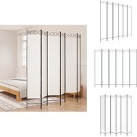 6-tlg. Paravent Weiß 240x220 cm Stoff - Paravent - Raumteiler - Trennwandsystem - Wohnraumgestaltung - Privacy Screen 6-tlg. Paravent Weiß 240x220 cm Stoff - Paravent - Raumteiler - Trennwandsystem - Wohnraumgestaltung - Privacy Screen von VIDAXL
