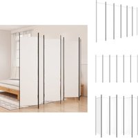 6-tlg. Paravent Weiß 300x200 cm Stoff - Paravent - Raumteiler - Zimmerabtrennung - Wohnraumgestaltung - Sichtschutz 6-tlg. Paravent Weiß 300x200 cm Stoff - Paravent - Raumteiler - Zimmerabtrennung - Wohnraumgestaltung - Sichtschutz von VIDAXL