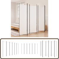 6-tlg. Paravent Weiß 300x200 cm Stoff - Paravent - Raumteiler - Zimmerabtrennung - Wohnraumgestaltung - Sichtschutz 6-tlg. Paravent Weiß 300x200 cm Stoff - Paravent - Raumteiler - Zimmerabtrennung - Wohnraumgestaltung - Sichtschutz von VIDAXL