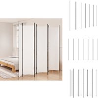 6-tlg. Paravent Weiß 300x220 cm Stoff - Paravent - Raumteiler - Zimmerabtrennung - Sichtschutz - Wohnraumgestaltung 6-tlg. Paravent Weiß 300x220 cm Stoff - Paravent - Raumteiler - Zimmerabtrennung - Sichtschutz - Wohnraumgestaltung von VIDAXL