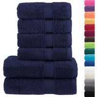 6 tlg. Premium-Handtuch-Set solund Marineblau 600 g/m² Vidaxl 6 tlg. Premium-Handtuch-Set solund Marineblau 600 g/m² Vidaxl von VIDAXL