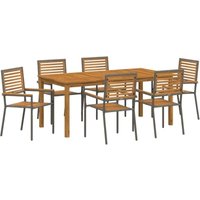 Garten Essgruppe 7 pcs Grau Poly Rattan Vidaxl Garten Essgruppe 7 pcs Grau Poly Rattan Vidaxl von VIDAXL