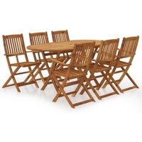 7-tlg. Garten-Essgruppe Klappbar Massivholz Akazie Vidaxl 7-tlg. Garten-Essgruppe Klappbar Massivholz Akazie Vidaxl von VIDAXL