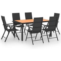 7-tlg. Garten-Essgruppe Schwarz und Braun Vidaxl von VIDAXL