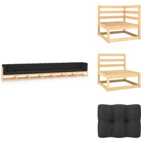 7-tlg. Garten-Lounge-Set mit Kissen Massivholz Kiefer - Gartenmöbel - Loungesessel - Kiefernholzmöbel - Gartenloungeset - Rattan Möbel 7-tlg. Garten-Lounge-Set mit Kissen Massivholz Kiefer - Gartenmöbel - Loungesessel - Kiefernholzmöbel - Gartenloungeset - Rattan Möbel von VIDAXL