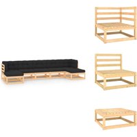 7-tlg. Garten-Lounge-Set mit Kissen Massivholz Kiefer - Gartenmöbel - Loungesessel - Rattan Möbel - Kiefernholzmöbel - Gartenloungeset 7-tlg. Garten-Lounge-Set mit Kissen Massivholz Kiefer - Gartenmöbel - Loungesessel - Rattan Möbel - Kiefernholzmöbel - Gartenloungeset von VIDAXL
