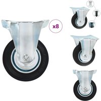 Vidaxl - 8 Stk. Bockrollen 100 mm - Bockrolle - Bockrollen - Bockrad - Bockräder von VIDAXL