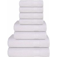 8-tlg. Handtuch-Set Weiß 360 g/m² 100% Baumwolle Vidaxl 840735 von VIDAXL