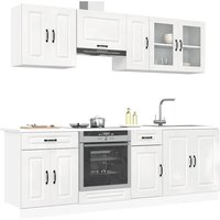 Vidaxl - 8-tlg. Küchenschrank-Set Kalmar Hochglanz-Weiß Holzwerkstoff von VIDAXL