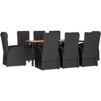 9-tlg. Garten-Essgruppe Schwarz Poly Rattan & Massivholz Akazie Vidaxl 9-tlg. Garten-Essgruppe Schwarz Poly Rattan & Massivholz Akazie Vidaxl von VIDAXL