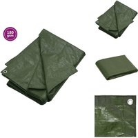 Abdeckplane 180 g/m² 2x3 m Grün HDPE - Abdeckplane - Plane - Schutzhülle - HDPE - Gartenabdeckung von VIDAXL