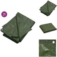 Abdeckplane 180 g/m² 8x12 m Grün HDPE - Abdeckplane - Plane - Schutzhülle - HDPE - Gartenabdeckung von VIDAXL