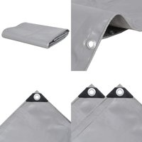 Abdeckplane 650 g/m² 3x6 m Grau - Abdeckplane - Plane - Wasserdichter Überzug - Schutzhülle - Gartendecke - Home & Living von VIDAXL