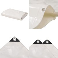 Vidaxl - Abdeckplane 650 g/m² 6x8 m Weiß - Abdeckplane - Plane - Wasserdichter Überzug - Schutzhülle - Outdoor Plane - Home & Living von VIDAXL