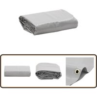 Abdeckplane Grau ø 2,2 m 600 /m² - Abdeckplane - Planen - Wasserdichte Plane - Wetterfeste Plane - Campingplane von VIDAXL