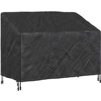 Abdeckung für Gartenbank Schwarz 134 x 70 x 65 / 94 cm 420D Stoff vidaXL von VIDAXL