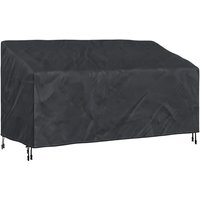 Abdeckung für Gartenbank Schwarz 185 x 85 x 65 / 94 cm 420D Stoff vidaXL von VIDAXL