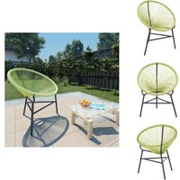 Acapulco-Gartenstuhl Poly Rattan Grün - Gartenstuhl - Rattansessel - Outdoor Möbel - Balkonmöbel - Terrassenstuhl von VIDAXL