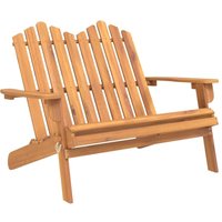 Bonnevie - Adirondack-Gartenbank Ruhebank 126 cm Massivholz Akazie vidaXL von BONNEVIE