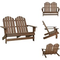 Adirondack-Gartenbank 2-Sitzer Massivholz Tanne Braun - Holz Gartenstuhl - Tannenholzgartenmöbel - Gartenbank - Adirondackstuhl - Gartenlounge Adirondack-Gartenbank 2-Sitzer Massivholz Tanne Braun - Holz Gartenstuhl - Tannenholzgartenmöbel - Gartenbank - Adirondackstuhl - Gartenlounge von VIDAXL