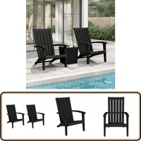 Adirondack-Gartenstühle 2 Stk. Schwarz Polypropylen - Adirondack Stuhl - Gartenstuhl - Outdoor Möbel - Balkonmöbel - Terrasse Adirondack-Gartenstühle 2 Stk. Schwarz Polypropylen - Adirondack Stuhl - Gartenstuhl - Outdoor Möbel - Balkonmöbel - Terrasse von VIDAXL