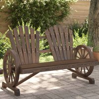 Vidaxl - Adirondack-Gartenstuhl 2-Sitzer Massivholz Tanne von VIDAXL