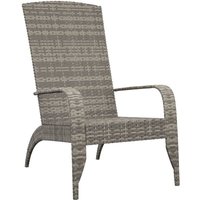 Adirondack-Gartenstuhl Grau Poly Rattan Vidaxl von VIDAXL