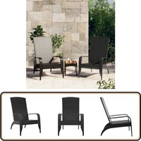 Adirondack-Gartenstuhl Schwarz Poly Rattan - Adirondack Sessel - Gartenstuhl - Lounge Chair - Rattan Möbel - Gartenmöbeln Adirondack-Gartenstuhl Schwarz Poly Rattan - Adirondack Sessel - Gartenstuhl - Lounge Chair - Rattan Möbel - Gartenmöbeln von VIDAXL