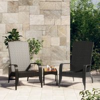 Adirondack-Gartenstuhl Schwarz Poly Rattan - Vidaxl von VIDAXL