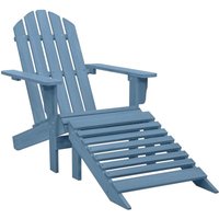Adirondack-Gartenstuhl mit Fußteil Massivholz Tanne Blau - Vidaxl von VIDAXL