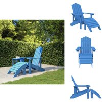 Adirondack-Gartenstuhl mit Fußteil HDPE Aquablau - Adirondack Sessel - Gartenstuhl - Outdoor Möbel - Balkonmöbel - Gartenlounge von VIDAXL