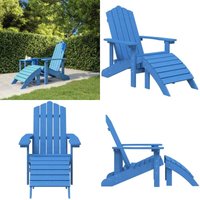 Adirondack-Gartenstuhl mit Fußteil HDPE Aquablau - Gartenstuhl - Gartenstühle - Home & Living - Blau von VIDAXL