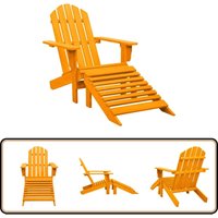 Vidaxl - Adirondack-Gartenstuhl mit Fußteil Massivholz Tanne Orange - Adirondack Stuhl - Gartenstuhl - Holz Gartenstuhl - Esszimmer Stühle - Outdoor von VIDAXL