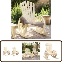 Adirondack-Schaukelstühle 2 Stk. Massivholz Tanne - Adirondack Sessel - Gartenstuhl - Holzsessel - Gartengeräte - Balkon Möbel von VIDAXL