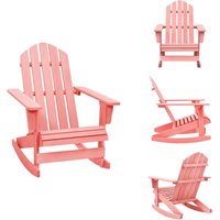 Adirondack-Schaukelstuhl Massivholz Tanne Rosa - Holz Gartenstuhl - Adirondack Stuhl - Schaukelstuhl Garten - Gartenmöbel Set - Rosa Gartenstuhl Adirondack-Schaukelstuhl Massivholz Tanne Rosa - Holz Gartenstuhl - Adirondack Stuhl - Schaukelstuhl Garten - Gartenmöbel Set - Rosa Gartenstuhl von VIDAXL