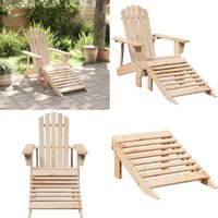 Adirondack-Stuhl mit Fußstütze Massivholz Tanne - Holzsessel - Gartenstuhl - Adirondack Chair - Outdoor Möbel - Terrasse - Home & Living von VIDAXL