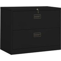 Aktenschrank Schwarz 90x46x72,5 cm Stahl vidaXL33667 von BONNEVIE