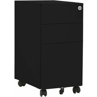 Aktenschrank mit Rollen Schwarz 30x45x59 cm Stahl vidaXL37569 von BONNEVIE